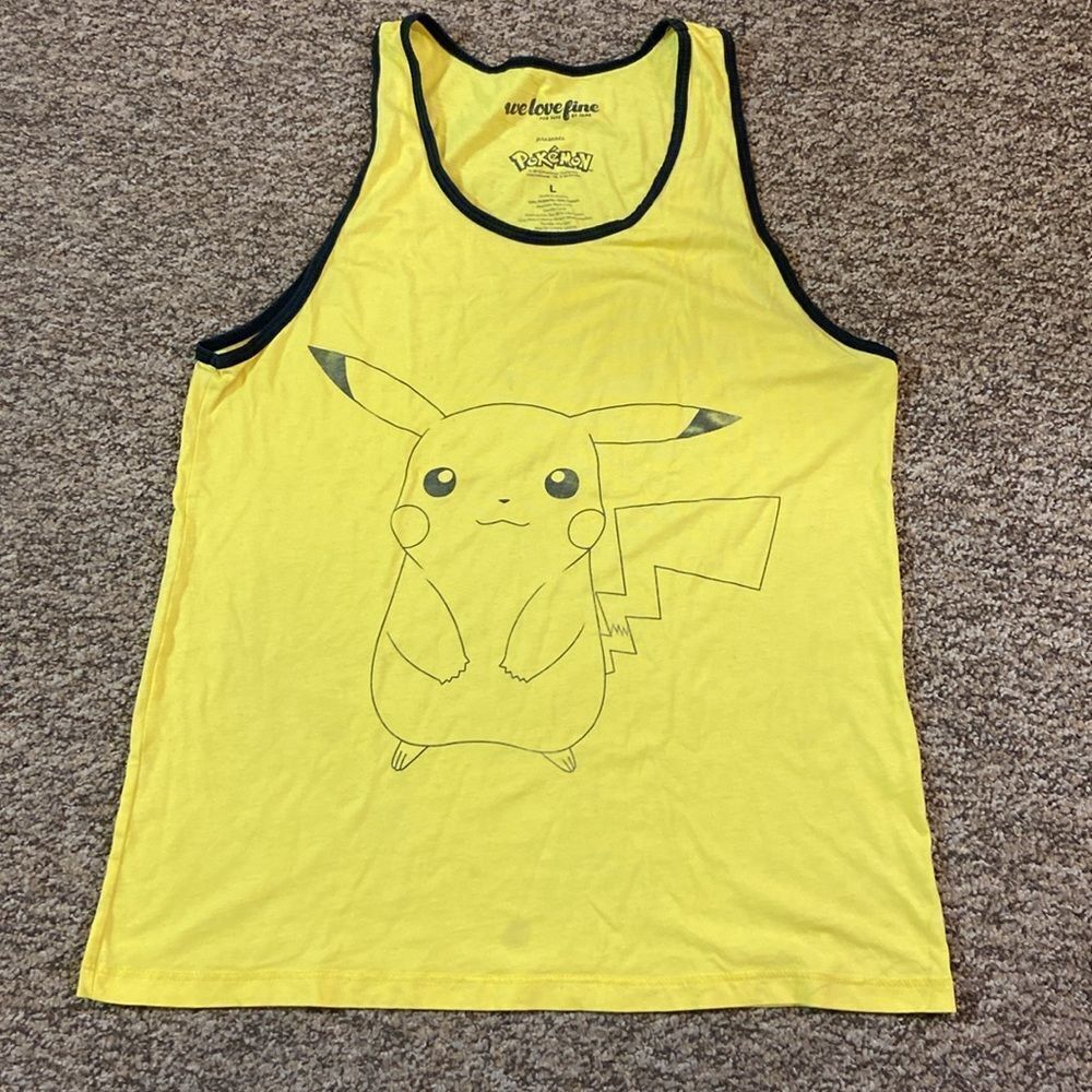 10/$50 Vintage Yellow Pikachu Kids Tank Top Size L
